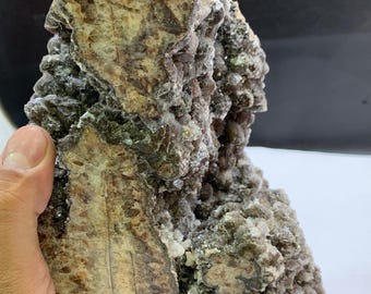 Natuurlijk stalactietcalcietkristal: zeldzaam mineraal exemplaar, woondecoratie (3,5 kg)