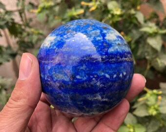 700g Lapis Lazuli Crystal Sphere, Polished Gemstone, Home Decor