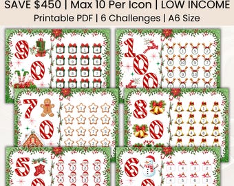 Christmas Savings Challenge | Money Tracker | Printable Challenge | Holiday  Savings | Cash Binder | A6 Mini Savings | Low Income | PDF