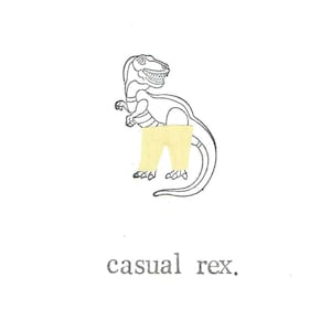 Carte d'anniversaire décontractée de dinosaure Rex | Jeu de mots drôle de tyrannosaure Science Humour Paléontologie