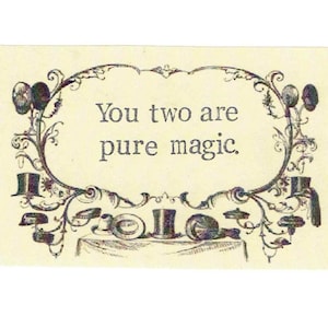 vous êtes de la pure magie | Carte de félicitations vintage estampée à la main