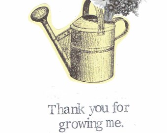 Thank You For Growing Me Funny Mother's Day Card | Handmade Card Gardening Humor For Mom