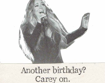 Carey On Mariah Carey Birthday Card | Funny Pop Music Humor