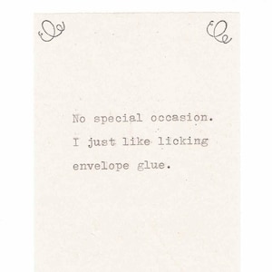 Pour enveloppes avec colle pour occasions spéciales | Carte juste parce que drôle Humour sarcastique