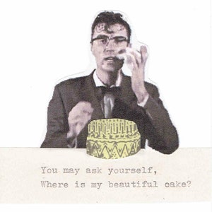 You May Ask Yourself David Byrne Birthday Card | Funny Birthday Card New Wave Music Humor