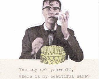 You May Ask Yourself David Byrne Birthday Card | Funny Birthday Card New Wave Music Humor