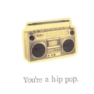 Vous êtes une carte hip-pop pour la fête des pères | Drôle de musique rap hip hop vintage Boombox rétro papa