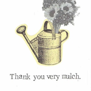 Thank You Very Mulch Card | Funny Thank You Card Flowers Gardener Gift