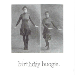 Birthday Boogie Vintage Dancing Lady Card | Funny Birthday Card Antique Humor For Her