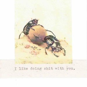 J'aime chier avec toi carte d'anniversaire | Carte Saint Valentin drôle Humour Amour Gothique Amour Amitié