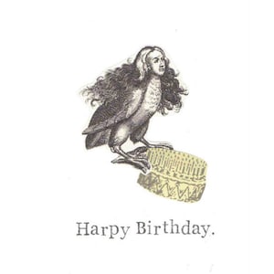 Harpy Birthday Funny Birthday Card | Mythology Humor Witch Feminist Humor
