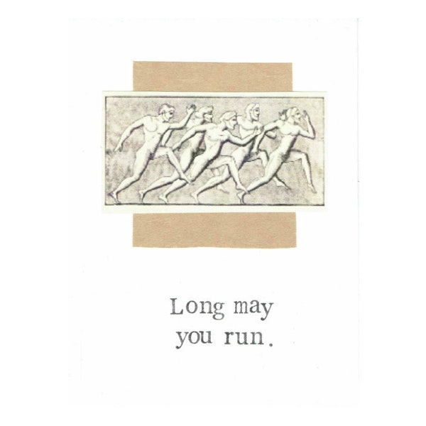 Long May You Run Birthday Card | Funny Running Jogger Runner Marathon Training Funny Physical Therapy Get Well For Him Dad Men Women