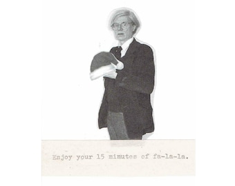 Weird Pop Art Humor 15 Minutes Of Cake Andy Warhol Funny Birthday Card