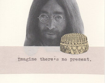 Imagine There's No Present John Lennon Birthday Card | Funny Birthday Card Music Humor