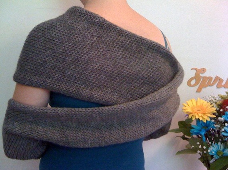 Sleevie Wonder Wrap Shrug Scarf Knit Pattern Knitting Etsy