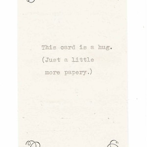 This Card Is A Hug Get Well Soon Card | Miss You Friendship Thinking Of You Card