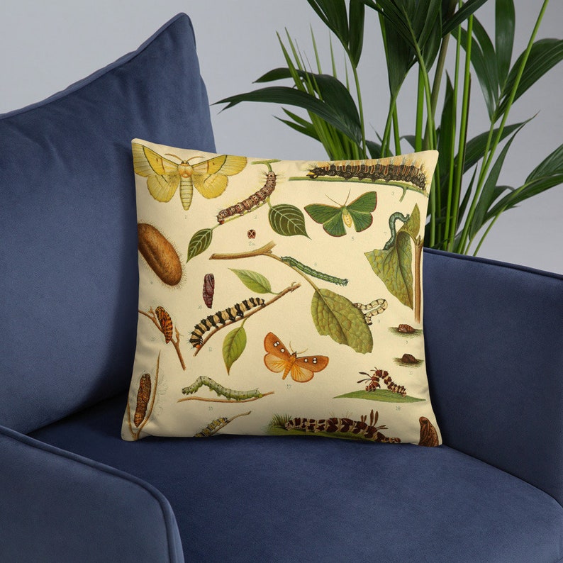 Caterpillars And Butterflies Pillow image 6