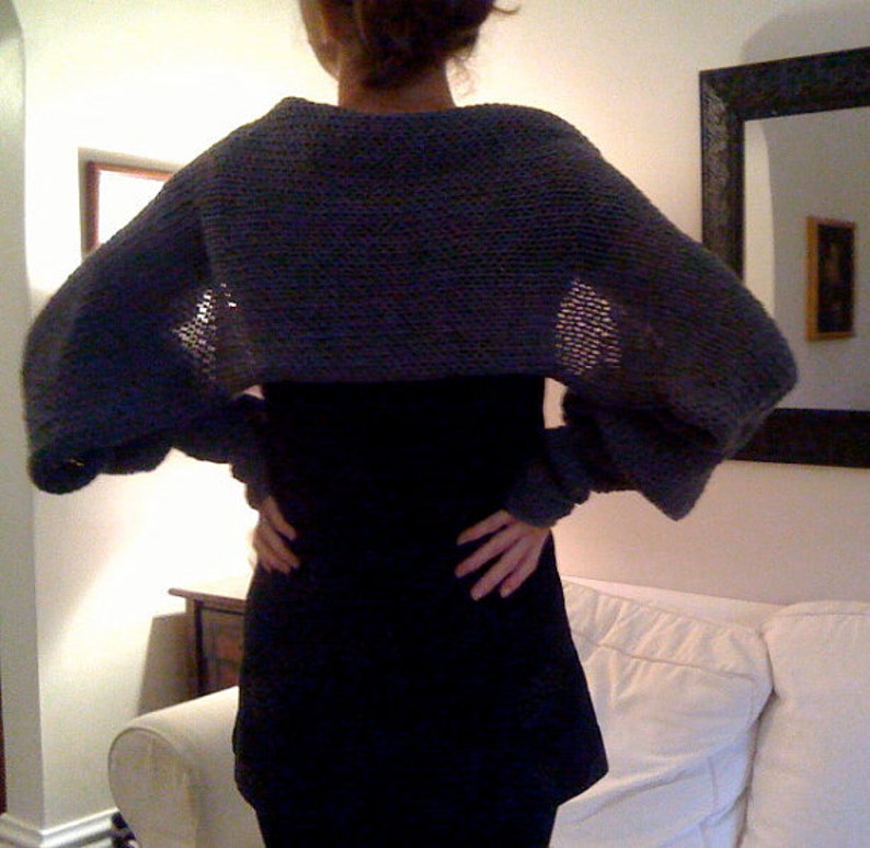 Sleevie Wonder Wrap Shrug Scarf Knit Pattern Knitting Etsy