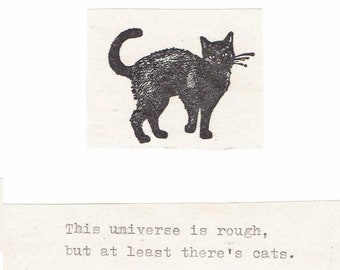 At Least There's Cats Funny Get Well Soon Card | Black Cat Thinking Of You Card