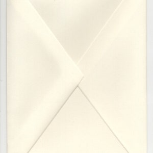 May include: A white envelope with a standard, folded flap.