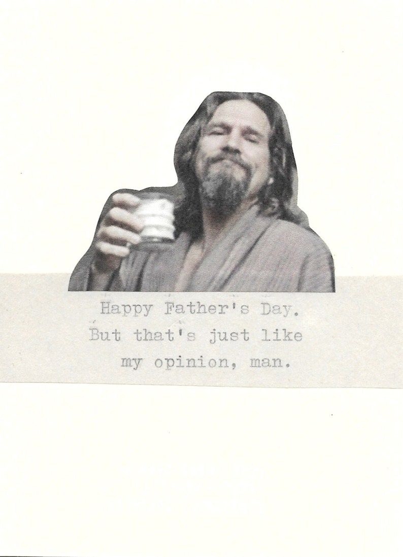 Big Lebowski Father's Day Card Funny Father's Day Card The Dude For Dad zdjęcie 1