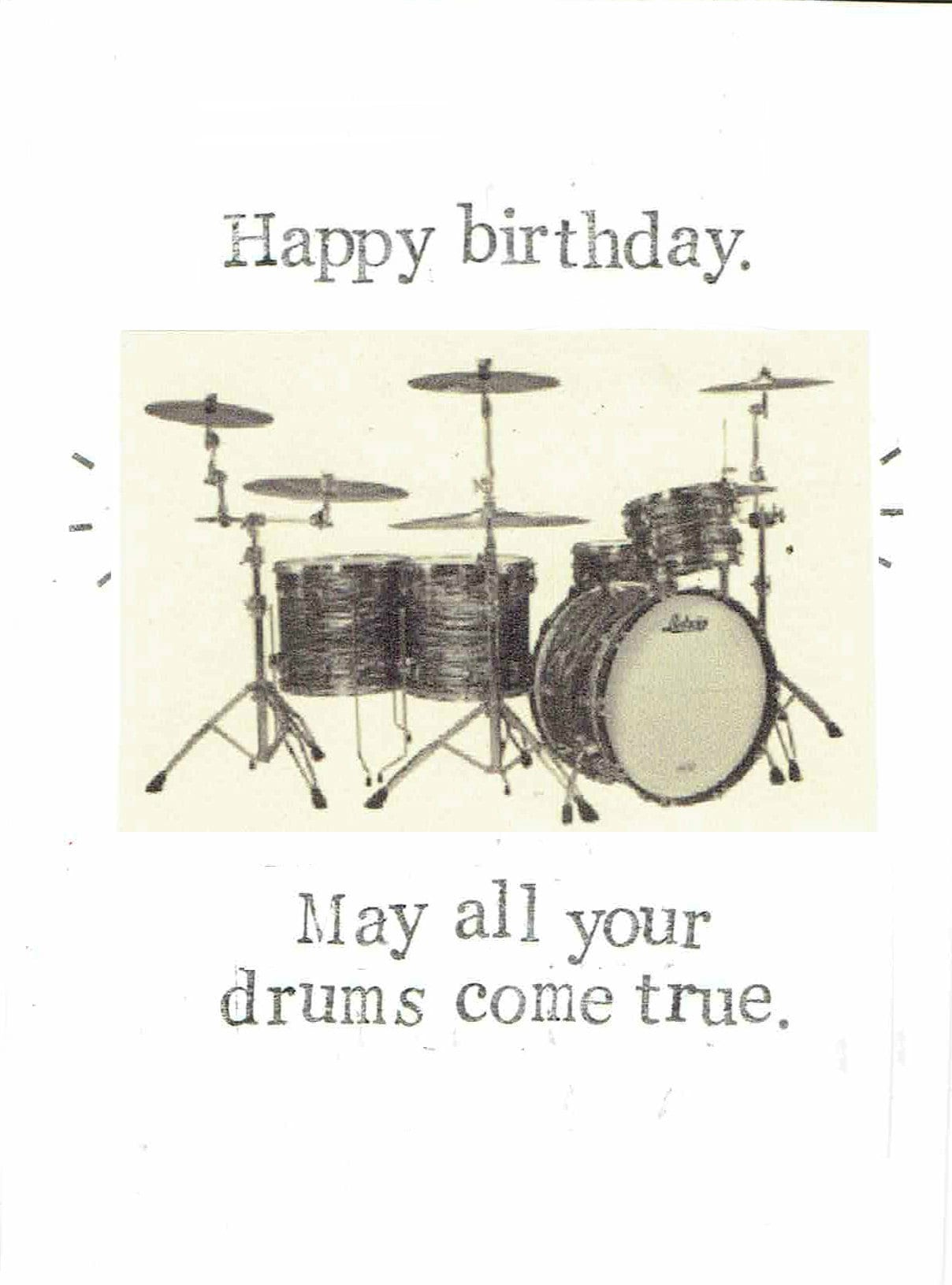 Happy Birthday May All Your Drums Come True Funny Birthday | Etsy