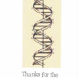 Merci pour la carte cool Genes | Fête des Mères Fête des Pères Anniversaire Maman Papa Science Humour