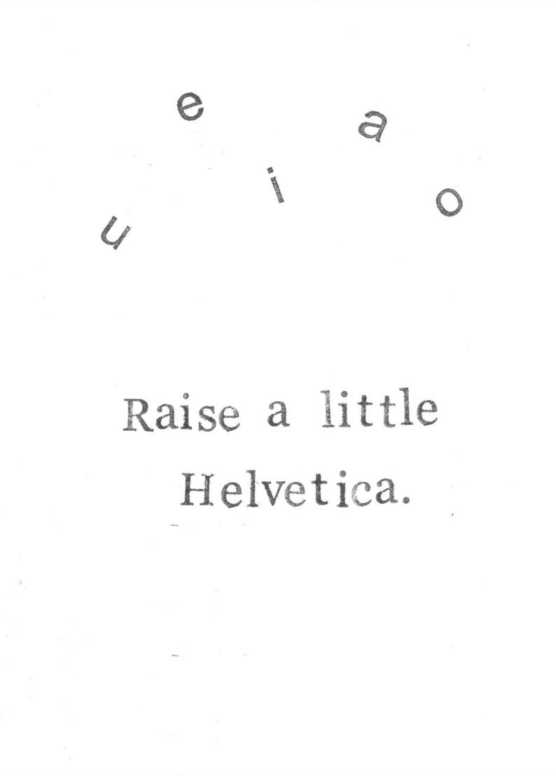 Avoir Images Raise A Little Helvetica Card Funny Font Graphic Design Etsy actualisé salutations
