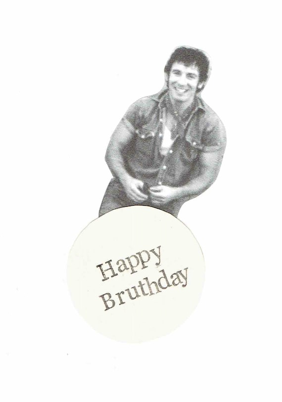 Carte De Bruce Springsteen Danniversaire Heureux Bruthday Etsy