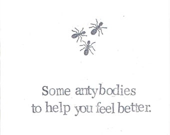 Some Antybodies Funny Get Well Soon Card | Weird Nature Science Medical Humor