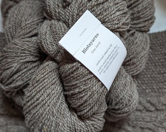 Biotayarns - 'Gray Jacob' a natural colored South Dakota wool, 2ply-medium weight, small batch, gray local wool