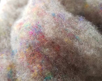 Cormo Confetti - biotayarns carded fiber blend for felting, hand spinning, crafts