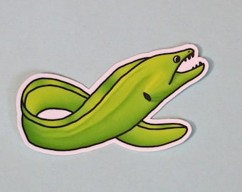 Green Moray Eel Vinyl Sticker