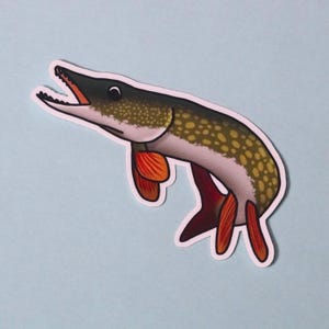 Northern Pike Vinyl Sticker