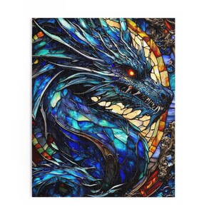 Stained Glass Dragon PuzzleMystical Fantasy Art Jigsaw (120, 252, 500 Pieces)Magical Gift for Puzzle & Dragon Lovers