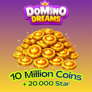 Domino Dreams: 10.000.000 de monedas + 20.000 estrellas / Barato / Entrega rápida / Confiable