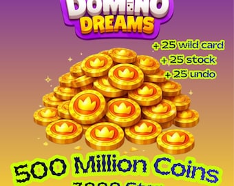 Domino Dreams 500 M Coins Boost + 3000 Stars | Cheap | Fast Delivery | Trusted
