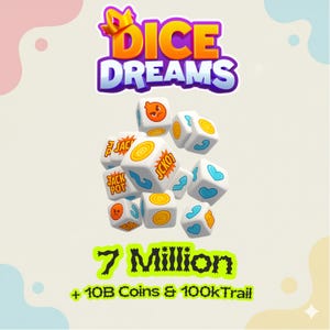 Dice Dreams: 7 millones de tiradas + 10 mil millones de monedas + 100 mil de seguimiento / Económico / Entrega rápida / Confiable