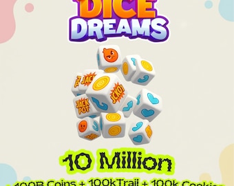 Dice Dreams 10Million Roll Boost + 100B++ Coins 100K++ Trail| Cheap | Fast Delivery | Trusted