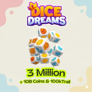 Dice Dreams 3Million Roll Boost + 10B++ Coins 100K++ Trail| Cheap | Fast Delivery | Trusted