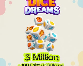 Dice Dreams 3Million Roll Boost + 10B++ Coins 100K++ Trail | Tanio | Szybka dostawa | Zaufany