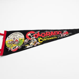 Vintage 1959 Colorado Centennial Souvenir Felt Pennant