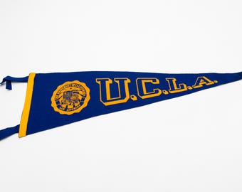Large Vintage University of California UCLA Bruins Souvenir Felt