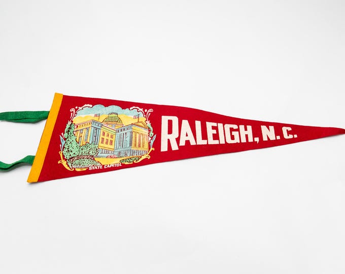 Vintage State Capitol Building Raleigh North Carolina Souvenir Felt ...