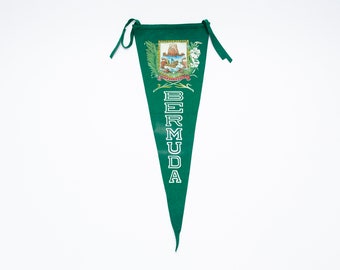 Early Vintage Bermuda Souvenir Felt Pennant