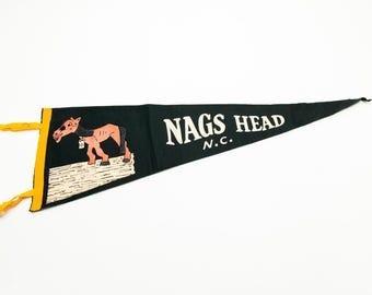 Vintage Nags Head North Carolina Souvenir Felt Pennant