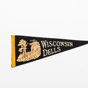 Vintage Stand Rock Wisconsin Dells Souvenir Felt Pennant - Etsy