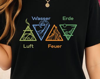 Four Elements T-Shirt: Spiritual Mystik Design - Unisex