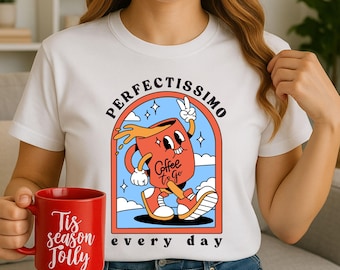 Retro Coffee To Go T-Shirt: Vintage Barista Cartoon Shirt, Funny Coffee Lover Graphic, Café Aesthetic Tee