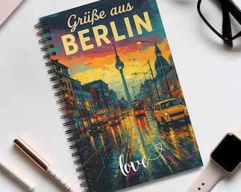 Berlin Spiral Notebook A5: Urban Travel Journal Gift
